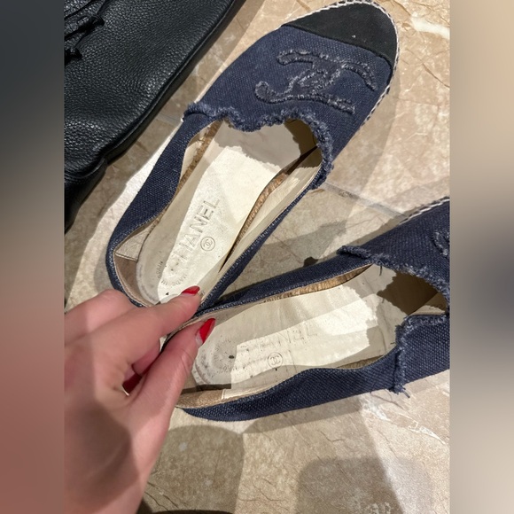 Chanel denim espadrille shoe size 40 - Picture 3 of 7